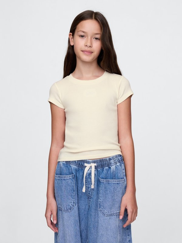 LOGO TEE GIRLS - Basic T-shirt - ivory frost
