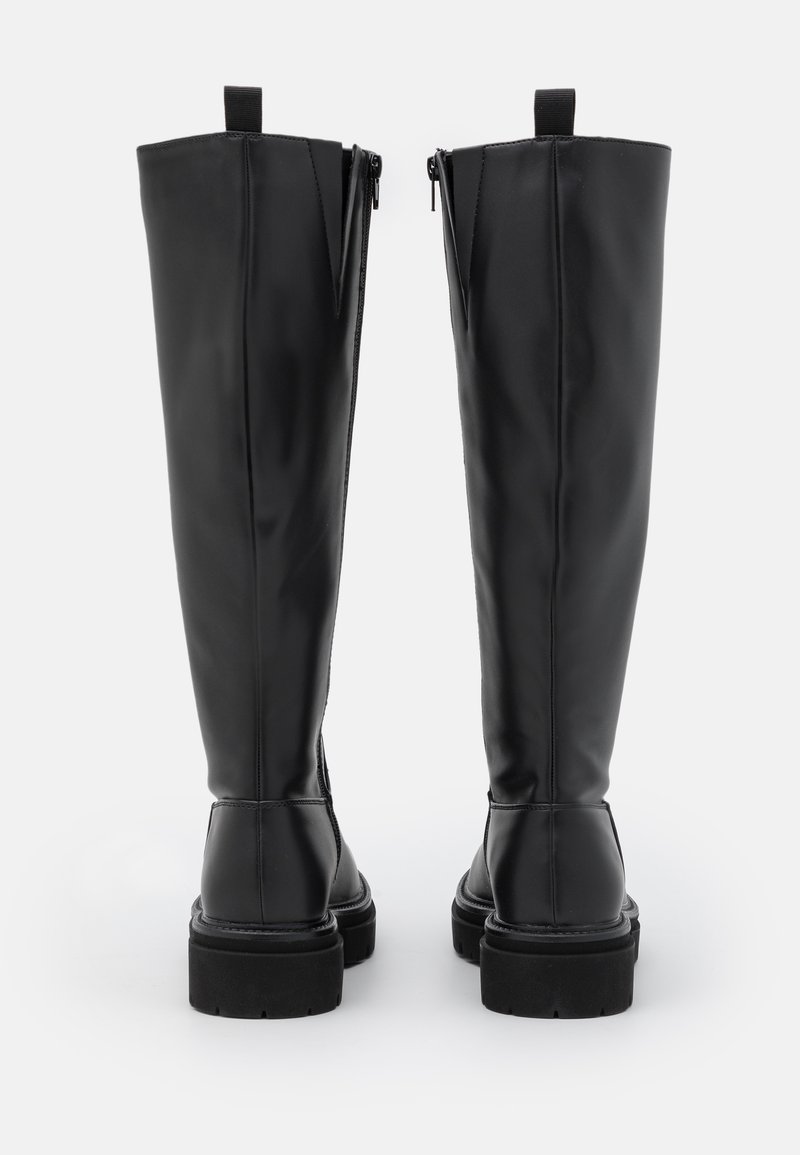 Bottes chaussettes vernies de hauteur genou - Noir - FEMME | H&M FR