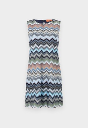 SLEEVELESS SHORT DRESS - Φόρεμα-πουλόβερ - multi-coloured/blue tones