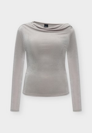Gina Tricot, ASYMMETRIC TOP - Блуза с дълги ръкави - grey