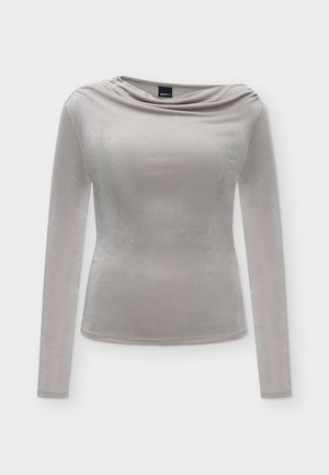 Gina Tricot, ASYMMETRIC TOP - Блуза с дълги ръкави - grey