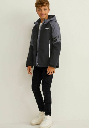 HOODED - Softshelljas - black