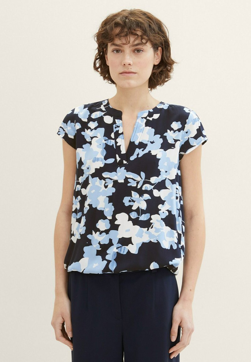 TOM TAILOR - Bluse - blue cut floral design, Vergrößern