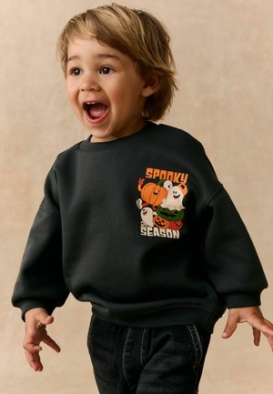 Next, REGULAR FIT - BACK PRINTED CREW SWEAT TOP . - Sweatshirt - charcoal grey