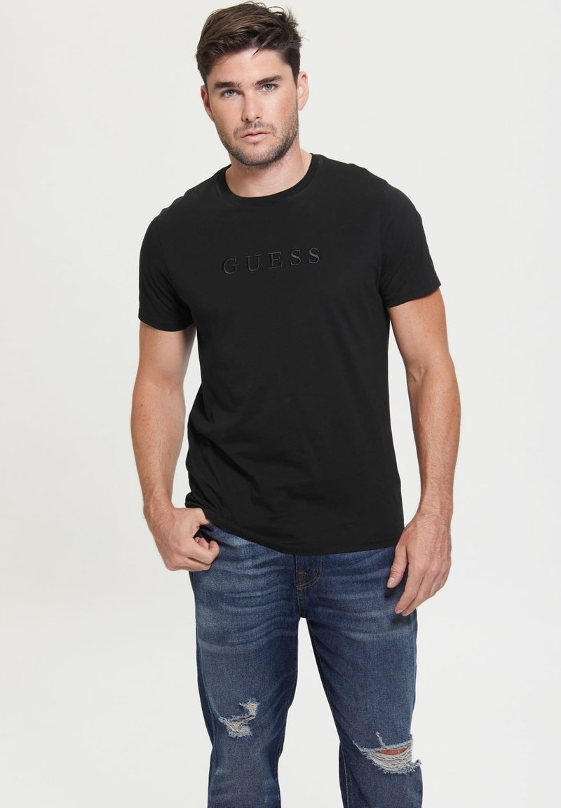 Guess - MIT GESTICKTEM - Camiseta estampada - schwarz, Ampliar