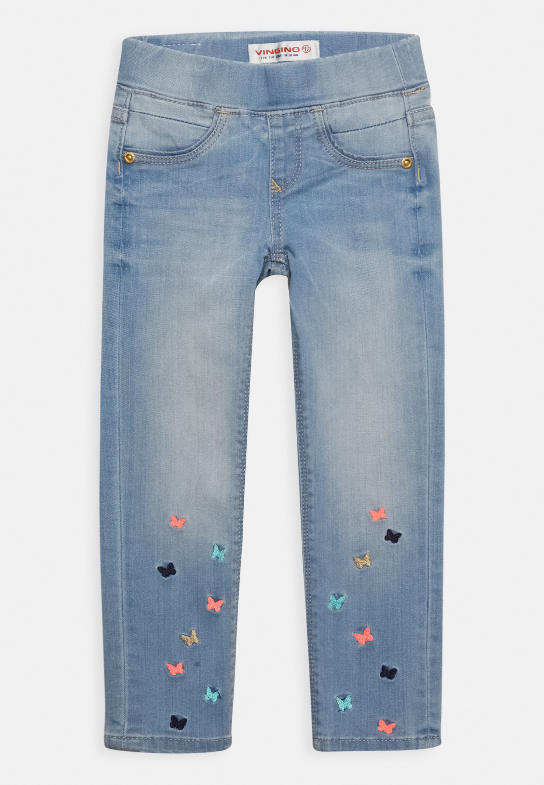 Vingino BAMBINA BUTTERFLY - Jeans slim fit - light indigo/carta da zucchero  - Zalando.it