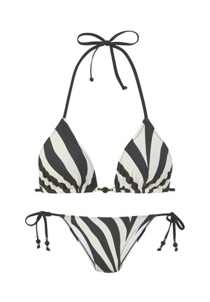 SET - Bikini - schwarz creme
