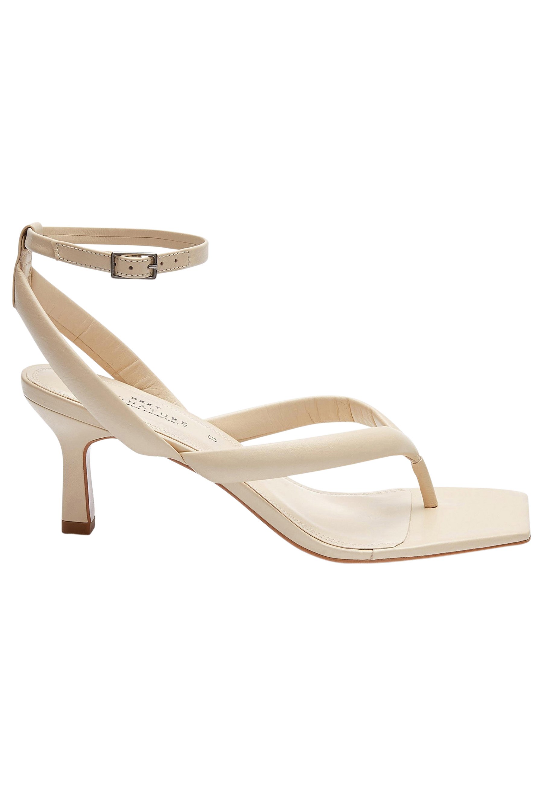 off white ankle strap heels