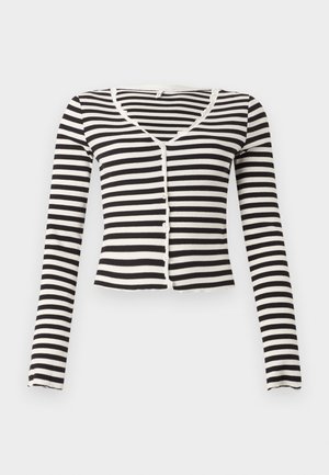ONLY, ONLLAILA BUTTON MIX BOX - Long sleeved top - black/cloud dancer