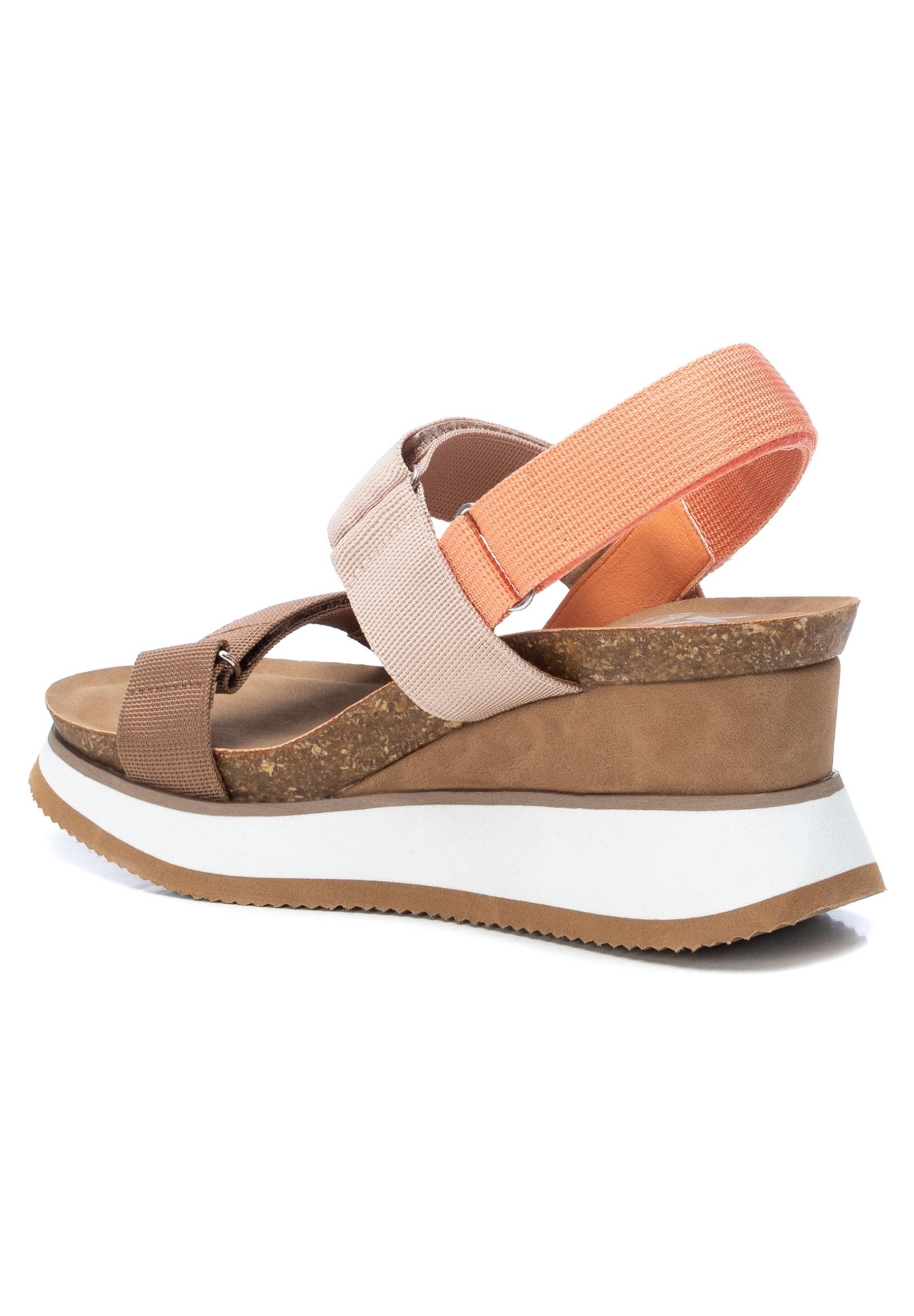 XTI Sandalias de cuña - coral/marrón - Zalando.es