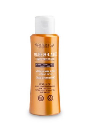 SONNENBRÄUNUNGSÖL MIT WALLNUSS-UND KAROTTENÖL - Sun protection - weiß