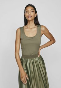 VILA VIKENZA U-NECK REV NOOS - Top - dusty olive