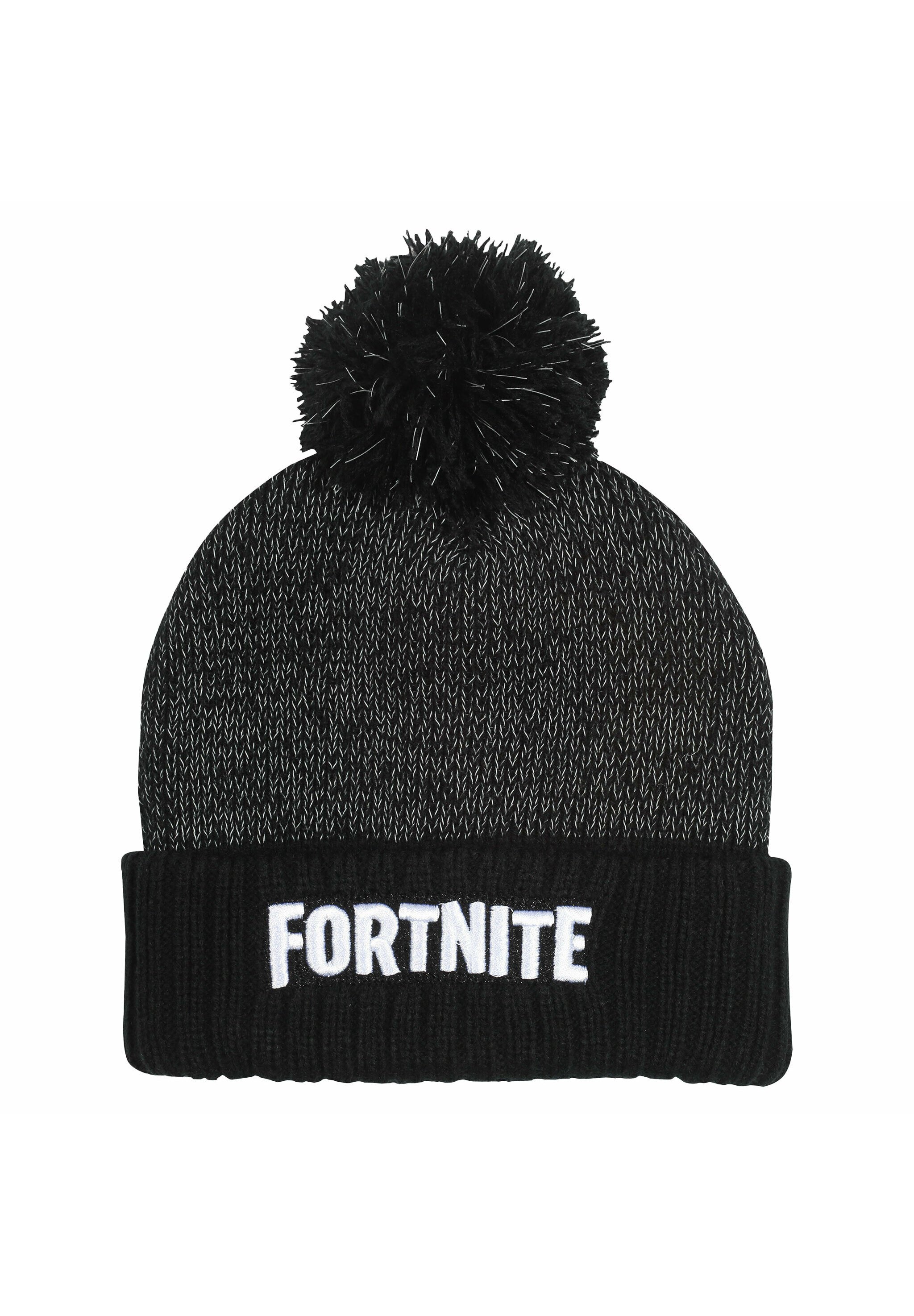 Popgear FORTNITE REFLECTIVE TEXT LOGO WITH POM OFFICIAL ME - Muts -  black/zwart - Zalando.nl