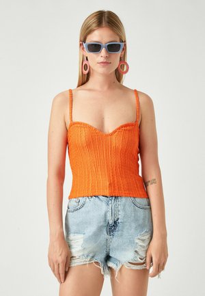 Koton STRAPPY HEART TANK  - Top - orange