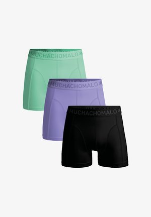 3-PACK SOLID - Trumpikės - black purple green