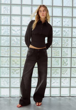Bershka, CORSET-STYLE SHIRT - Blouse - black