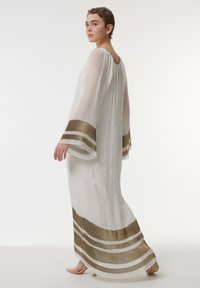 Leem CONTRAST STRIPED - Maxi-jurk - white
