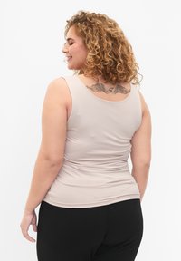 Zizzi DEHNBARES MIT ZWEI-WEGE-FUNKTION - Top - silver gray