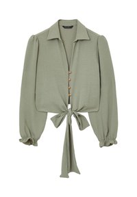 CROP CON NODO - Camicia - salvia