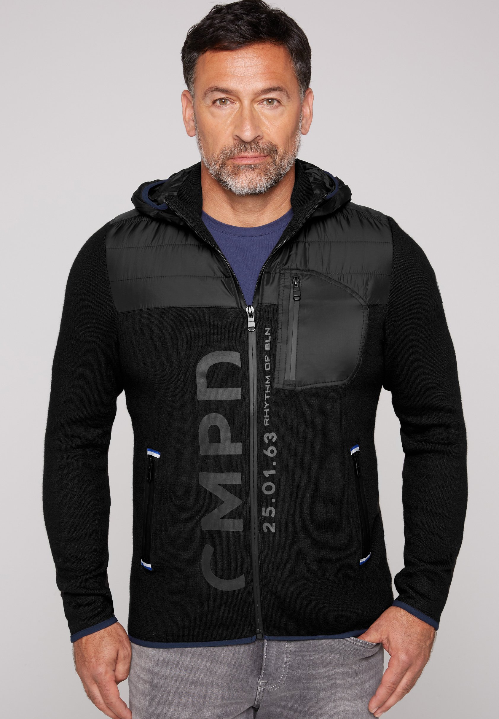 Zip Hoodie Camp David Rosa Lila Hoodie Pullover Hoodie Camp David