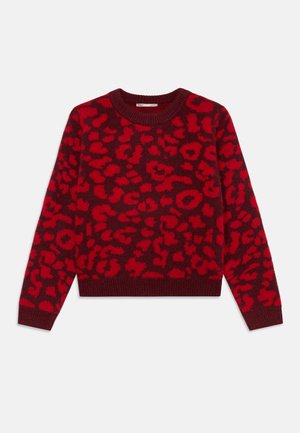 KOGDORA LIFE LEO O NECK - Džemperis - cabernet/salsa