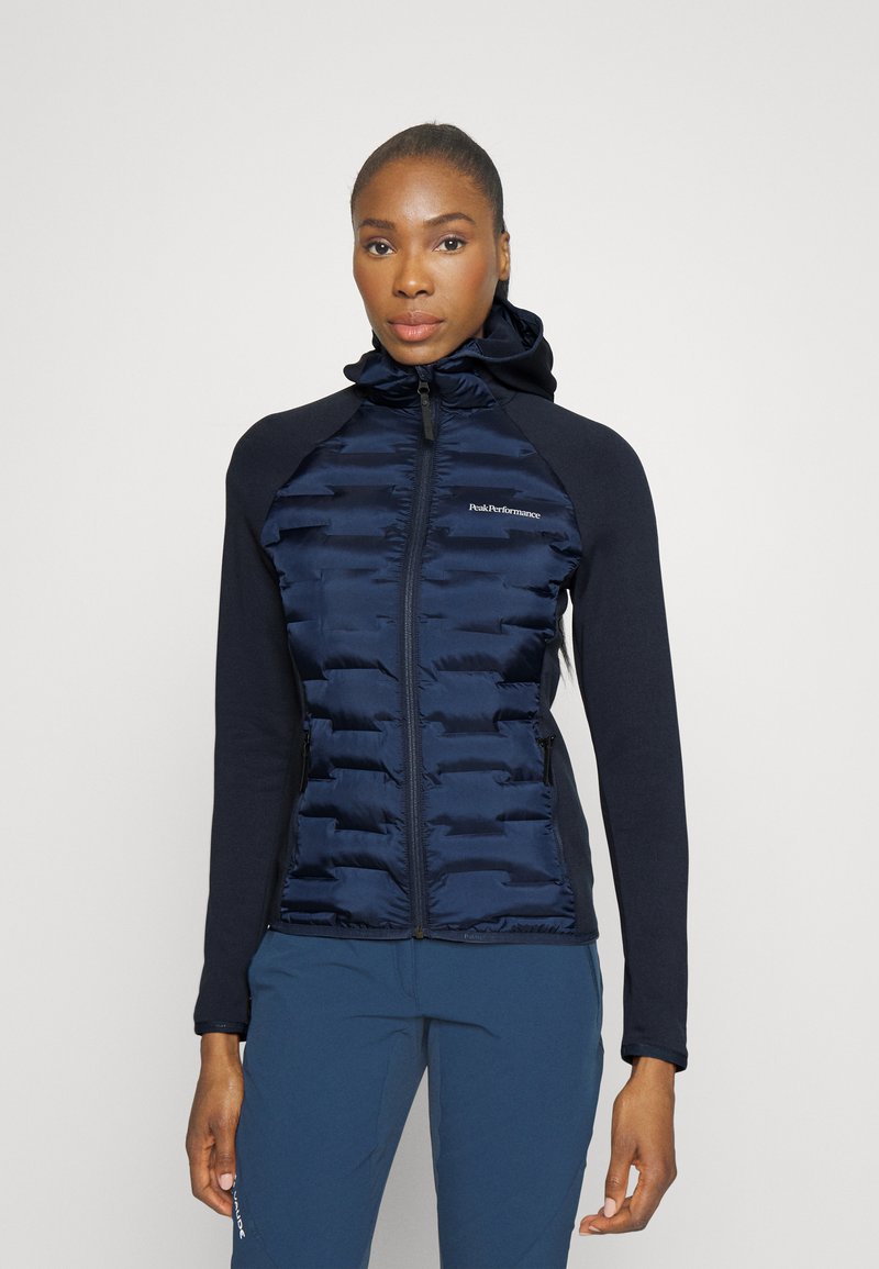 Peak Performance ARGON HYBRID HOOD Running jacket blue shadow/blue
