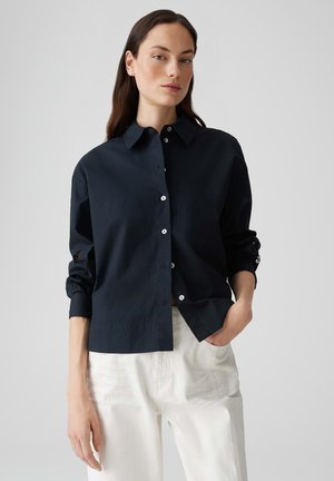 OPUS REGULAR FIT CUT-OUT - Button-down blouse - black