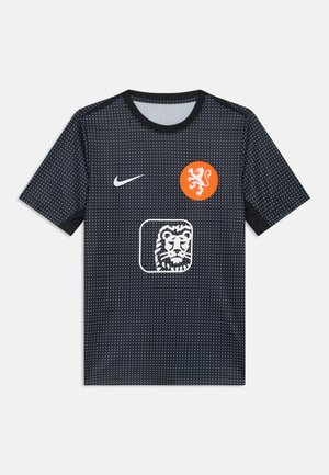 WOMENS EC25 NETHERLANDS PRE MATCH JERSEY UNISEX - Sports T-shirt - black/white