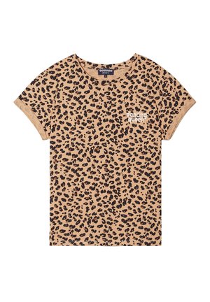 BONOBO Jeans MIT KURZEN ÄRMELN - T-shirt print - camel