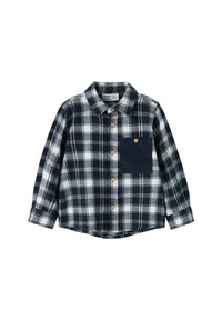 Mørkeblå og hvit rutete skjorte med lang erm og knappelukking samt brystlomme. Laget av myk stoff med en avslappet passform.