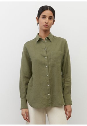 Button-down blouse - olive grove