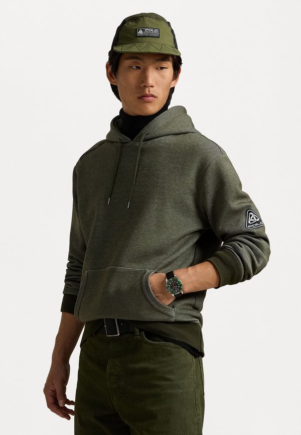LOGO DOUBLE-KNIT HOODIE - Sweatshirt - company olive