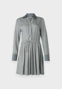 FLUID BELTED SHORT DRESS - Särkkleit - white/light blue