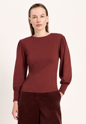 LANIUS, Long sleeved top - red mahagony