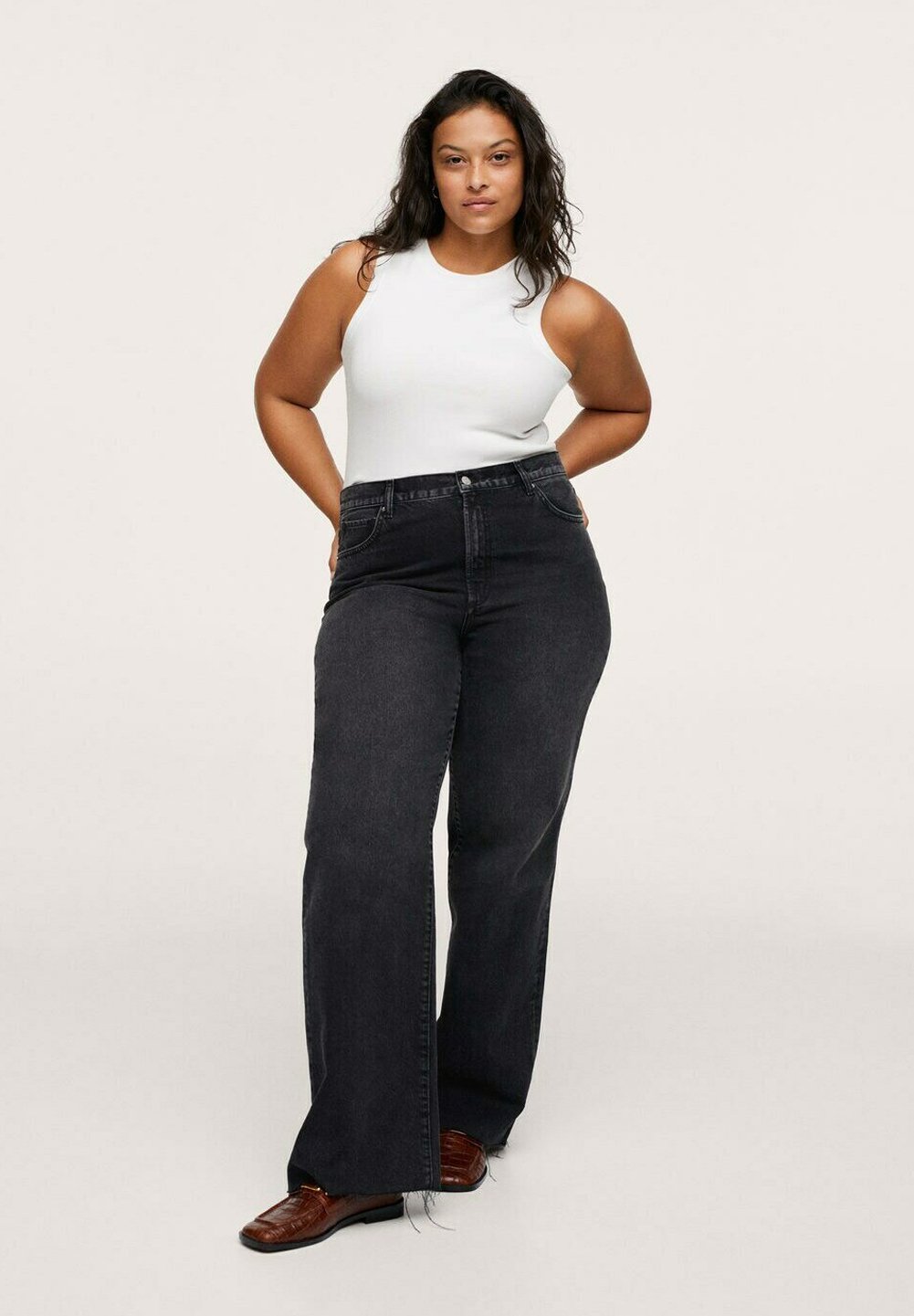 Mango NORA - Relaxed fit jeans - black denim - Zalando.co.uk