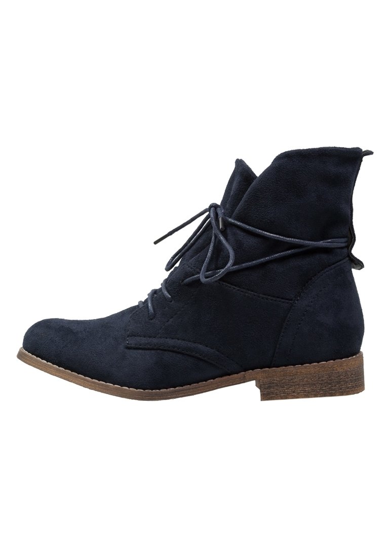 Anna Field Botines con cordones - dark blue