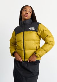 The North Face RETRO NUPTSE JACKET - Jakna ispunjena paperjem - amber green/black