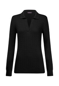 WITH A PATTERN AND COLLAR - Polotričko - black