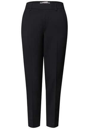 Street One, SLIM LEG CHINO MIT GLITZERDETAIL - Pantalon classique - black