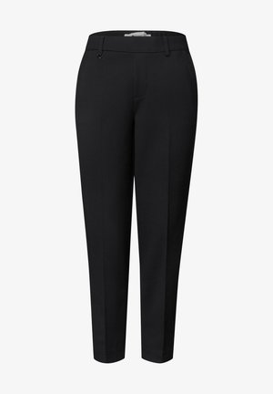 Street One, SLIM LEG CHINO MIT GLITZERDETAIL - Bukser - black
