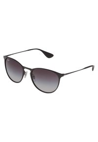 Ochelari de soare aviator negri cu lentile gradiene, cadru din metal și brațe flexibile. Dispune de pernuțe nazale transparente pentru o fixare sigură.
