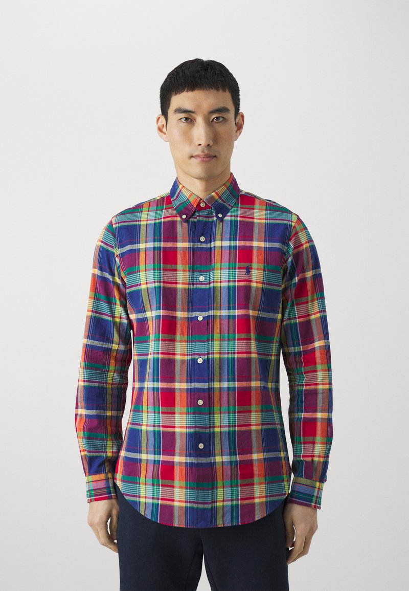Polo Ralph Lauren LONG SLEEVE SPORT - Shirt - royal/red/multi/red ...