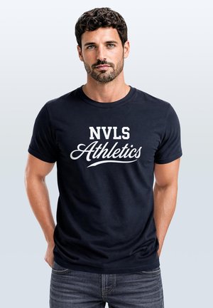 Neverless, Print T-shirt - navy