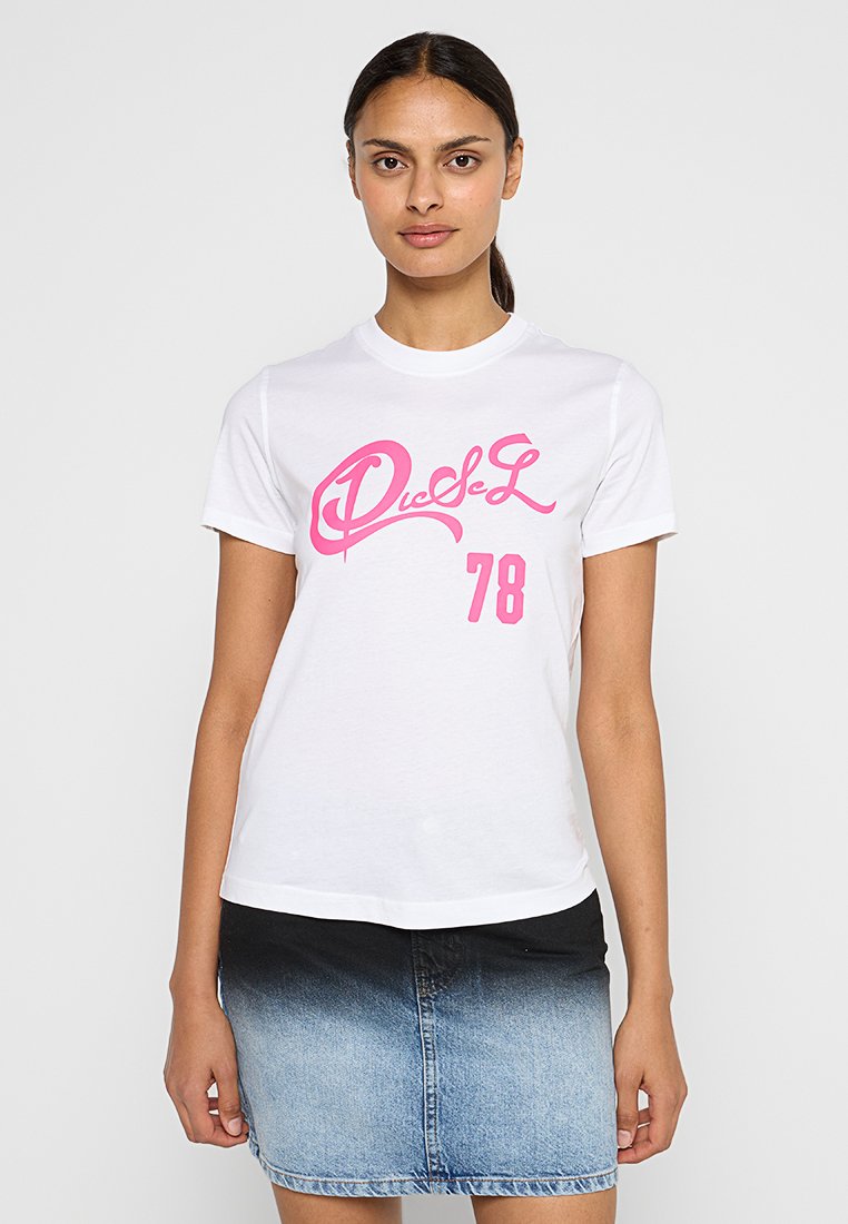Diesel T-shirt print wit Diesel T-shirt print wit