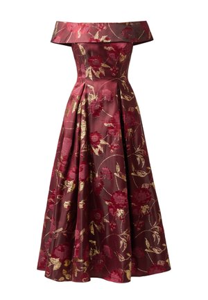 Adrianna Papell, OFF SHOULDER MIDI DRESS - Maxi dress - burgundy gold
