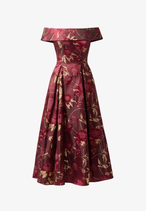 Adrianna Papell, OFF SHOULDER MIDI DRESS - Maxi-jurk - burgundy gold