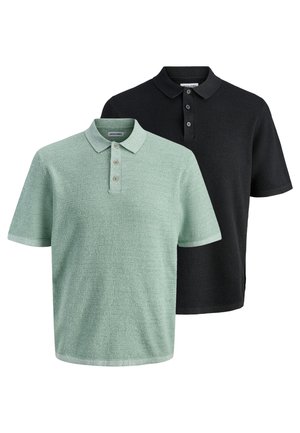 Poloshirt - schwarz   grün