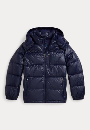 GLOSSED DOWN HOODED JACKET - Tolldzseki - refined navy