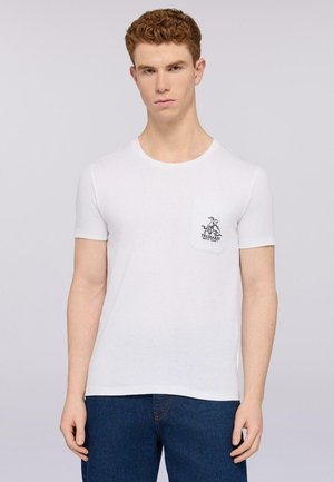 REGULAR FIT CON RICAMO GENTLE SOCIETY - T-shirt con stampa - white siracusa