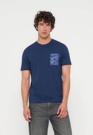 Pier One, Printtipaita - dark blue melange